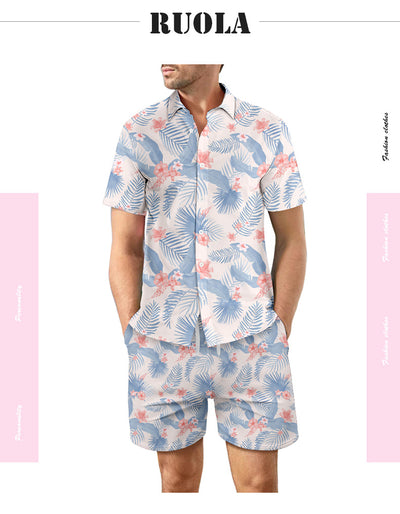 Conjunto Playero Hombre Camisa y Shorts con Estampado 3D Digital Hawaiano - Image 11