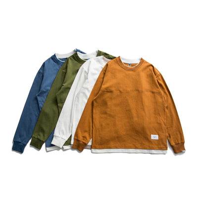 Suéter Casual de Dos Capas para Hombre - Playera Base Versátil
