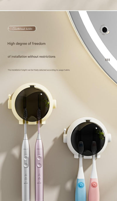 Organizador de Baño Mural sin Taladro para Cepillos Eléctricos Infantiles y de Pareja - Image 10