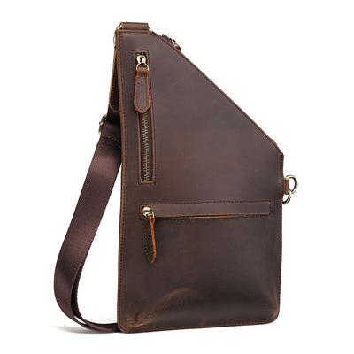Bolsa de Pecho Bandolera Cuero Crazy Horse para Hombre - Image 4