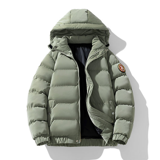 Abrigo Acolchado con Capucha y Cierres de Velcro para Hombre - Image 9