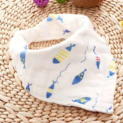 Pañuelo Triangular para Bebé de Seersucker Multicapa de Alta Densidad - Image 10