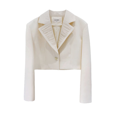 Blazer de Patchwork Francés con Hombreras y Botones Dorados para Mujer - Image 3
