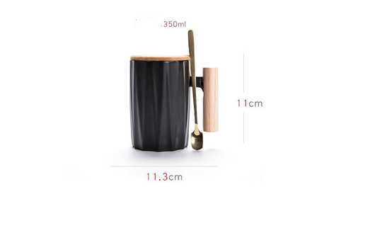 Taza de Cerámica Recta con Asa de Madera - Image 31