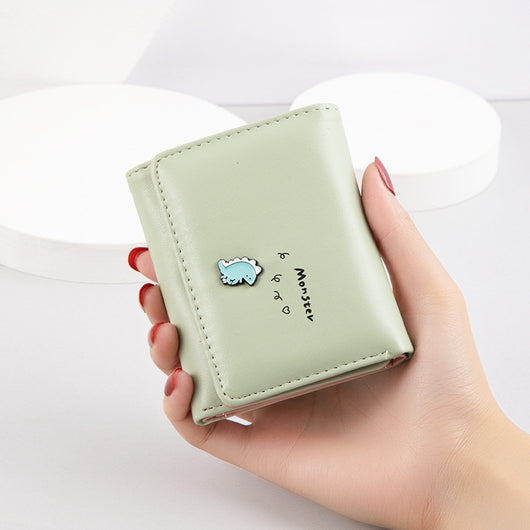 Billetera Corta Estilo Coreano para Mujer con Cierre y Monedero Adorable - Image 5