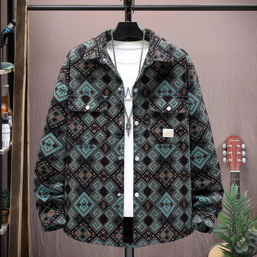Camisa Estampada Suelta de Manga Larga para Adolescentes - Image 24