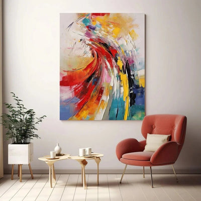Cuadro Abstracto Moderno Pintado a Mano - Arte en Lienzo para Sala de Estar - Image 4