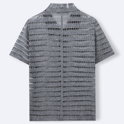 Suéter Hueco de Diseño Francés con Cuentas para Hombre - Image 4