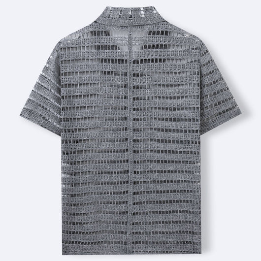 Suéter Hueco de Diseño Francés con Cuentas para Hombre - Image 4