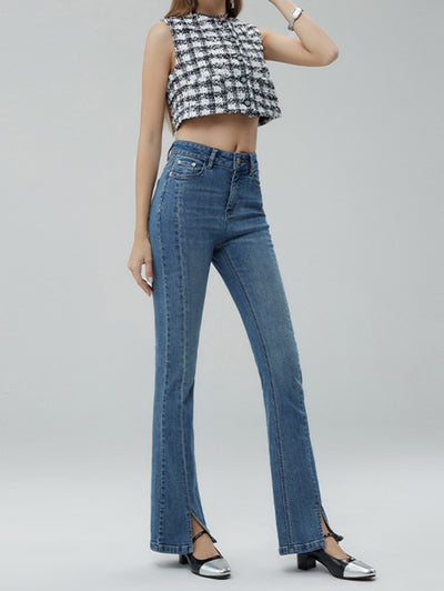 Pantalones Acampanados con Abertura Lateral para Mujer - Image 12