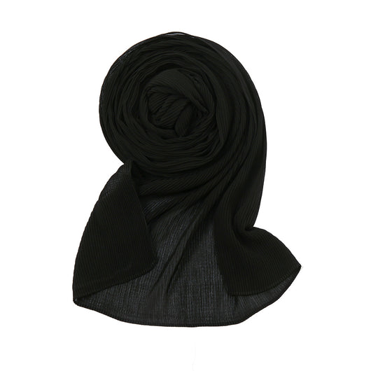 Pañuelo Plisado de Gasa Perlada - Chal Protector Solar para Mujer - Image 6