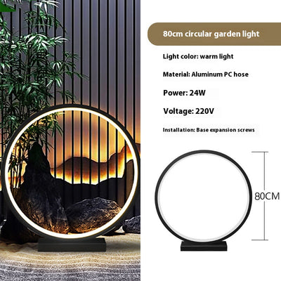 Lámpara de Jardín Redonda Impermeable para Exteriores - Iluminación Moderna - Image 9
