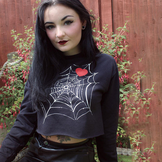 Blusa Mujer Corazón Telaraña Diseño Gótico - Image 6