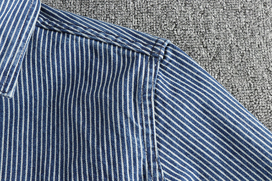 Camisa Denim Vintage Desgastada para Hombre - Image 11