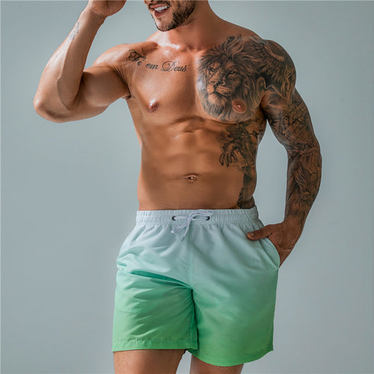 Pantalones de Playa Talla Grande Degradado Impermeable Cinco Bolsillos - Image 8