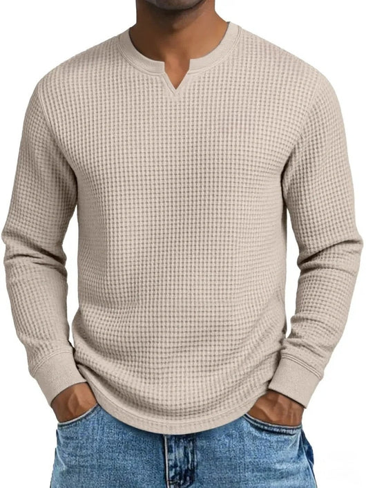 Polera Slim Fit Cuello V Manga Larga Casual para Hombre - Image 15