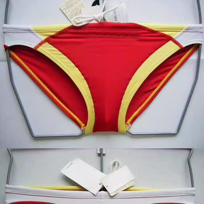 Bóxer de Baño Hombre Clásico Tricolor Rojo Blanco Amarillo