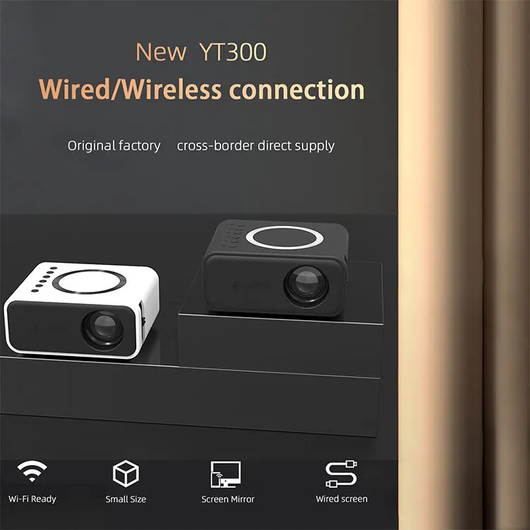 Proyector Portátil Mini YT300 Full HD 1080P - Cine en Casa Inalámbrico - Image 8