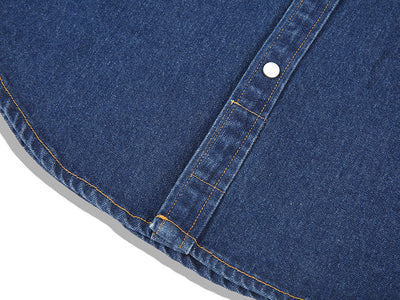 Camisa Denim Lavado Floral con Bolsillo Frontal - Image 10
