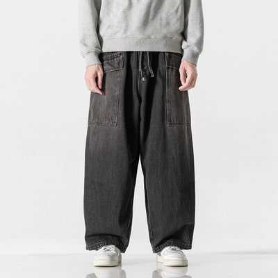 Pantalón Ancho Recto Estilo Japonés Talla Grande - Image 6