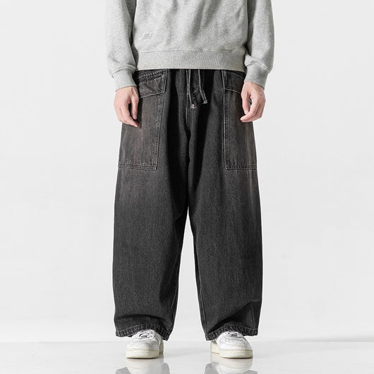 Pantalón Ancho Recto Estilo Japonés Talla Grande - Image 6