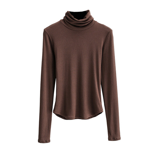 Polera Cuello Alto Ajustado Liso - Prenda Base Versátil - Image 6
