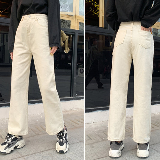 Jeans Vintage de Cintura Alta y Pierna Ancha para Mujer