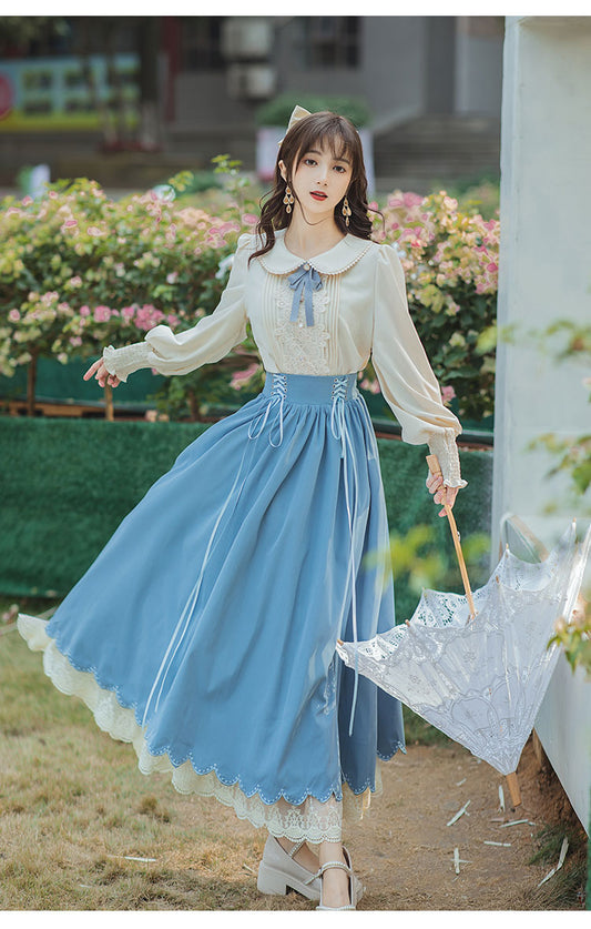 Conjunto de Vestido A con Cuello de Muñeca para Mujer - Image 2