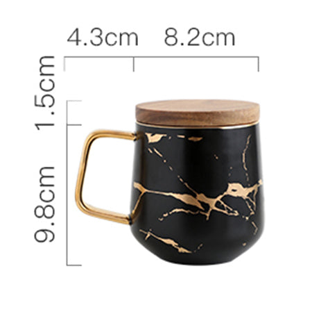 Taza de cerámica con acabado dorado - Image 16