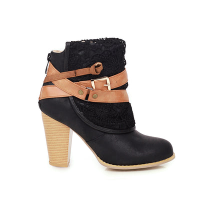 Botas Infantiles con Tacón Grueso y Hebilla - Tallas Grandes - Image 2