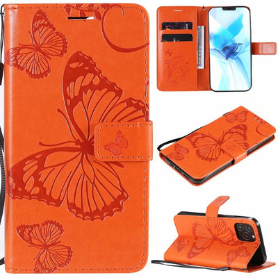 Funda de Cuero para Teléfono con Mariposa Prensada - Image 4
