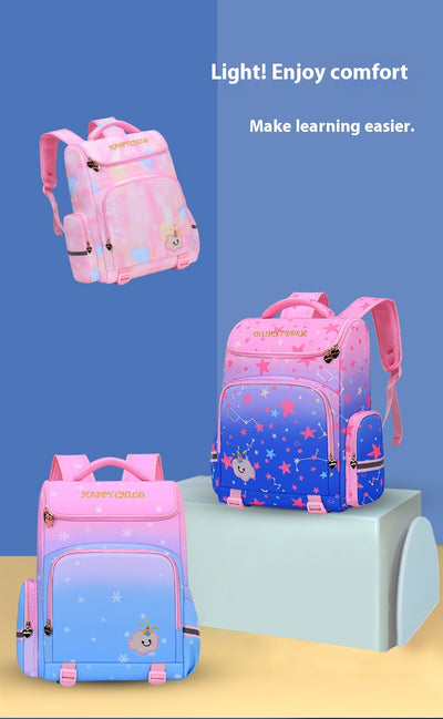 Mochila Escolar Degradado Cielo Estrellado con Protección Dorsal - Image 11