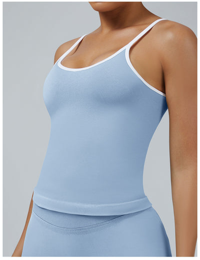 Chaleco Deportivo Mujer Espalda Descubierta Contraste de Colores - Image 17
