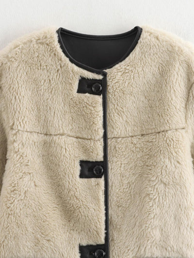 Abrigo de Peluche Tricolor para Mujer - Image 16