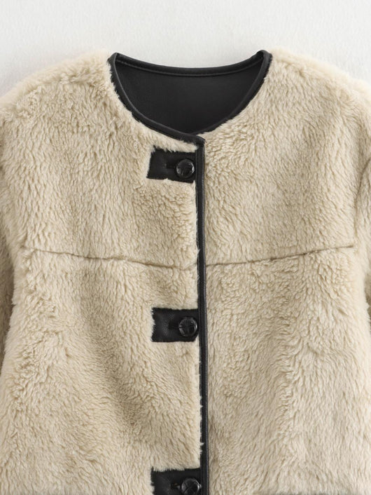 Abrigo de Peluche Tricolor para Mujer - Image 16