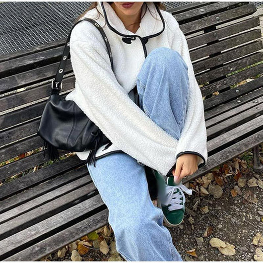 Chaqueta Cálida de Otoño e Invierno para Mujer con Cierre Simple - Image 11