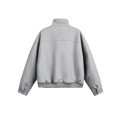 Abrigo de Lana Grueso con Cuello Alto Retro - Acolchado de Algodón para Hombre - Image 14