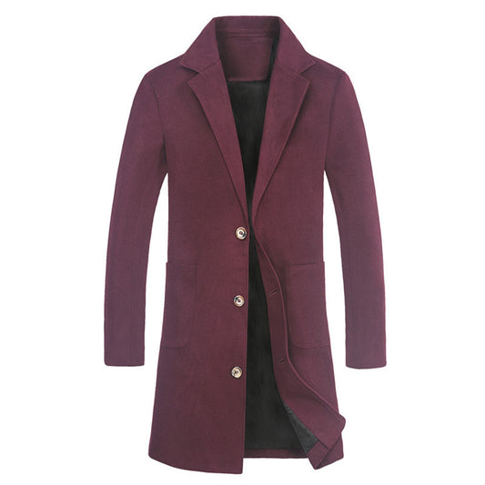 Chaqueta Casual de Botón Único en Colores Sólidos
