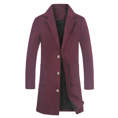 Chaqueta Casual de Botón Único en Colores Sólidos