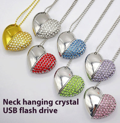Memoria USB Corazón con Incrustaciones de Moda - Image 12