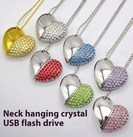 Memoria USB Corazón con Incrustaciones de Moda - Image 12