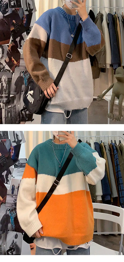 Suéter Holgado Estilo Hong Kong para Hombre - Diseño Coreano Moderno - Image 11