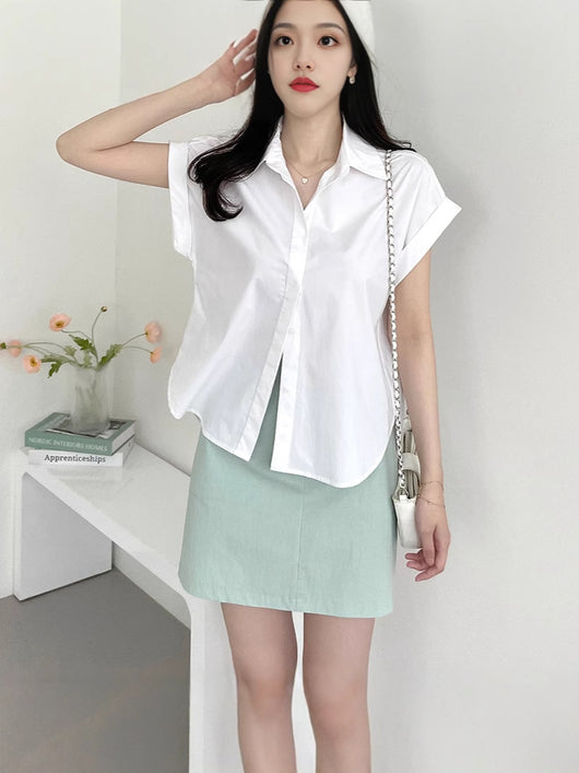 Blusa Casual con Cuello Solapa y Diseño de Gancho Oculto - Image 6