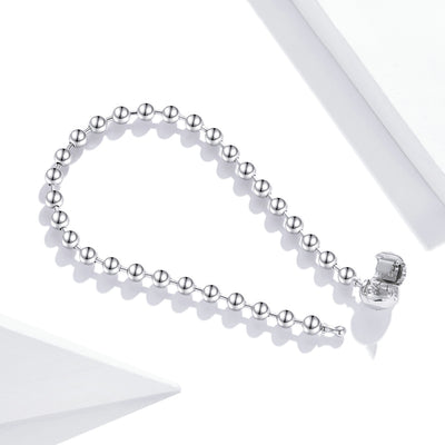 Pulsera de Plata Esterlina con Cuentas Geométricas Redondas - Image 9