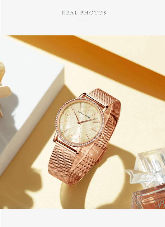 Reloj de Cuarzo para Mujer con Caja de Acero Inoxidable y Esfera de Diamantes - Image 21
