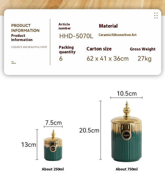 Recipiente de Almacenamiento de Cerámica para Cocina - Image 14
