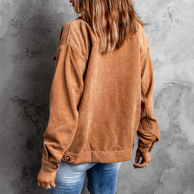 Camisa Chaqueta Casual de Pana con Bolsillos - Image 5