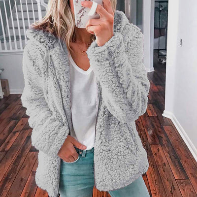 Chaqueta de Lana Casual con Capucha para Mujer - Image 20