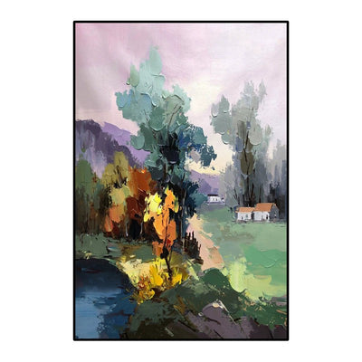 Cuadro Abstracto Paisaje Óleo sobre Lienzo - Decoración Moderna para Sala de Estar - Image 5