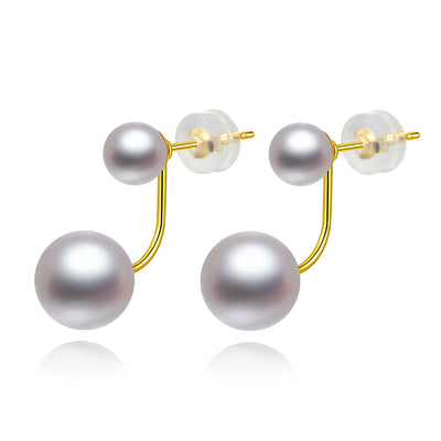 Aretes de Perla Redonda Tiangong para Mujer - Image 6
